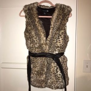 Faux Cheetah Vest (Large)